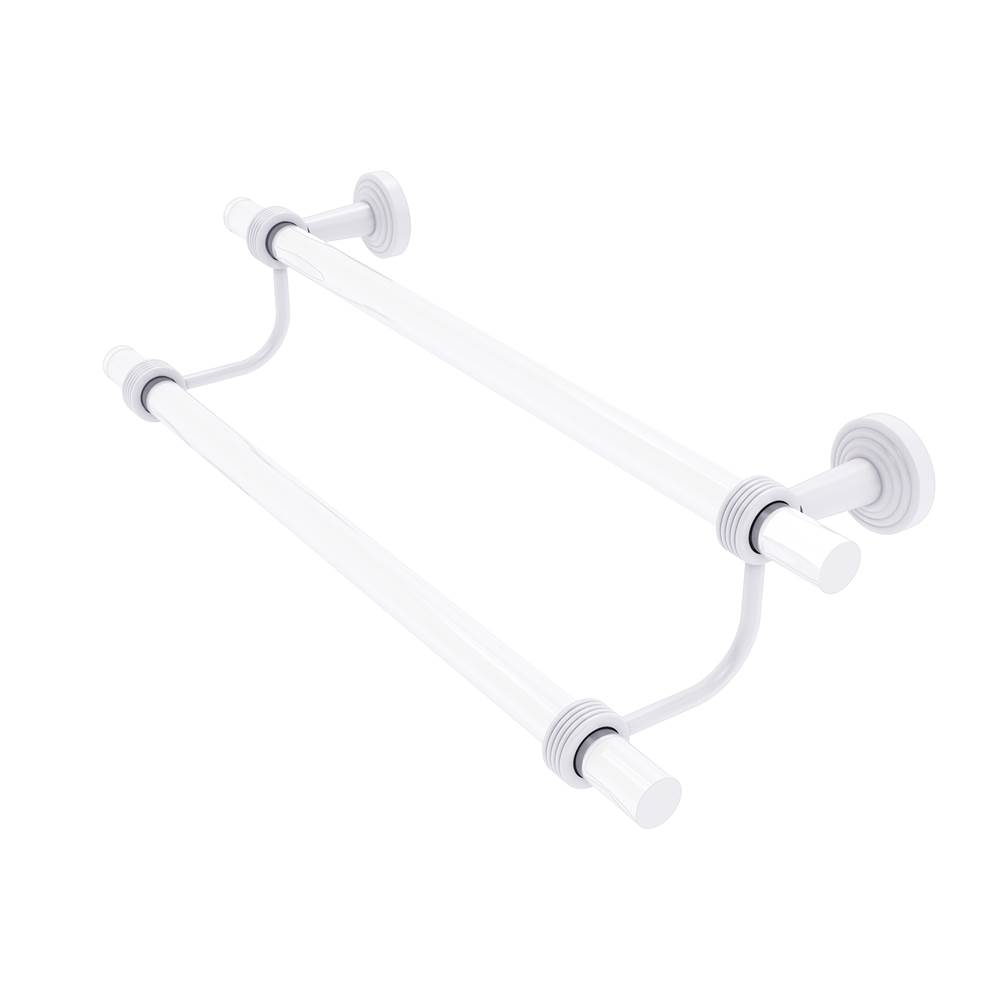 Allied Brass Pacific Beach Collection 36 Inch Double Towel Bar with Groovy Accents