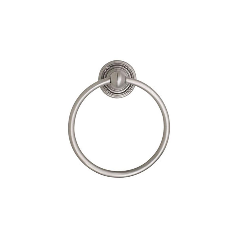 Emtek Brass Towel Ring, Rectangular Rosette, 6-7/8'', US15A