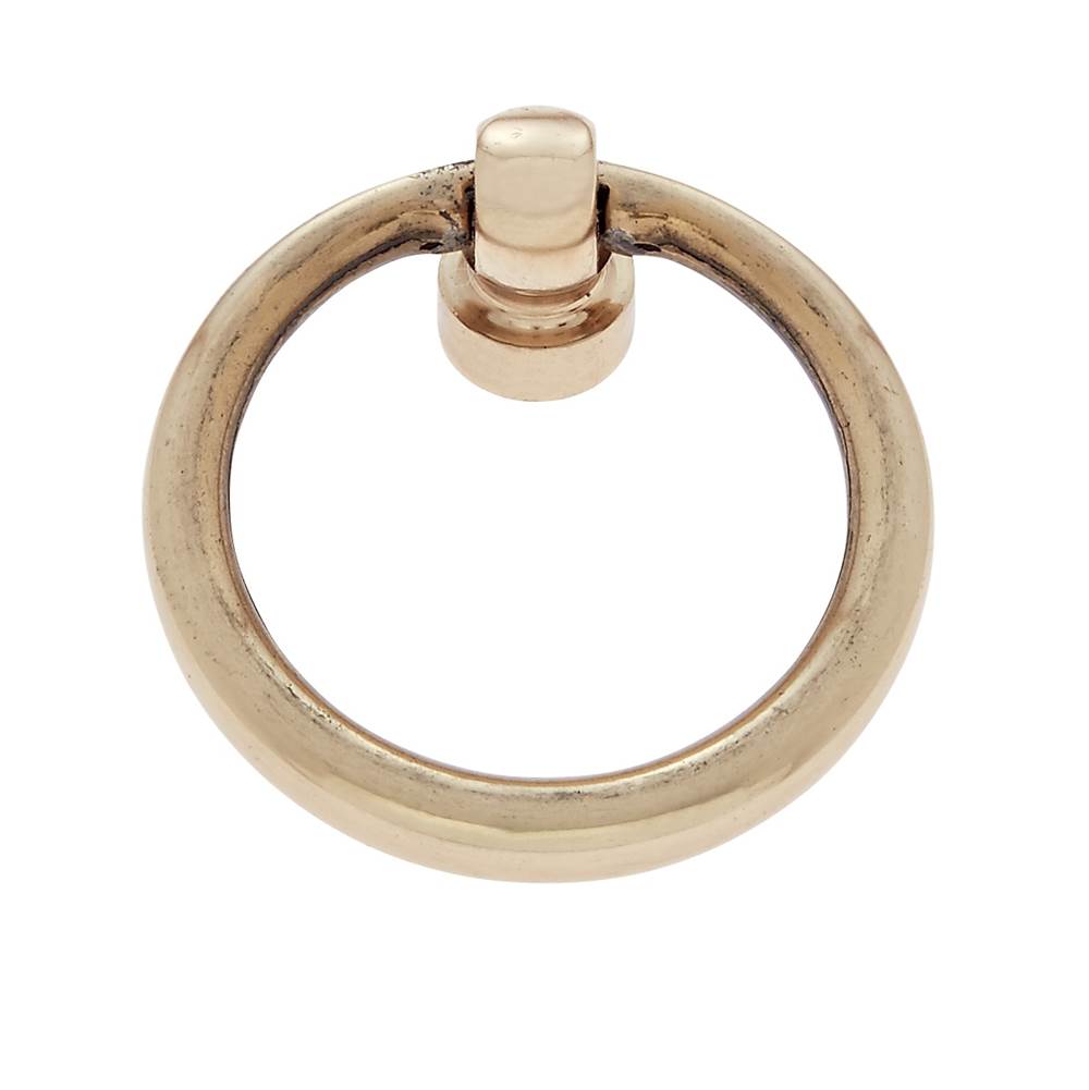 JVJ Hardware Classic Collection Solid Brass Finish 1-1/2'' Diameter Ring Pull, Composition Solid Brass