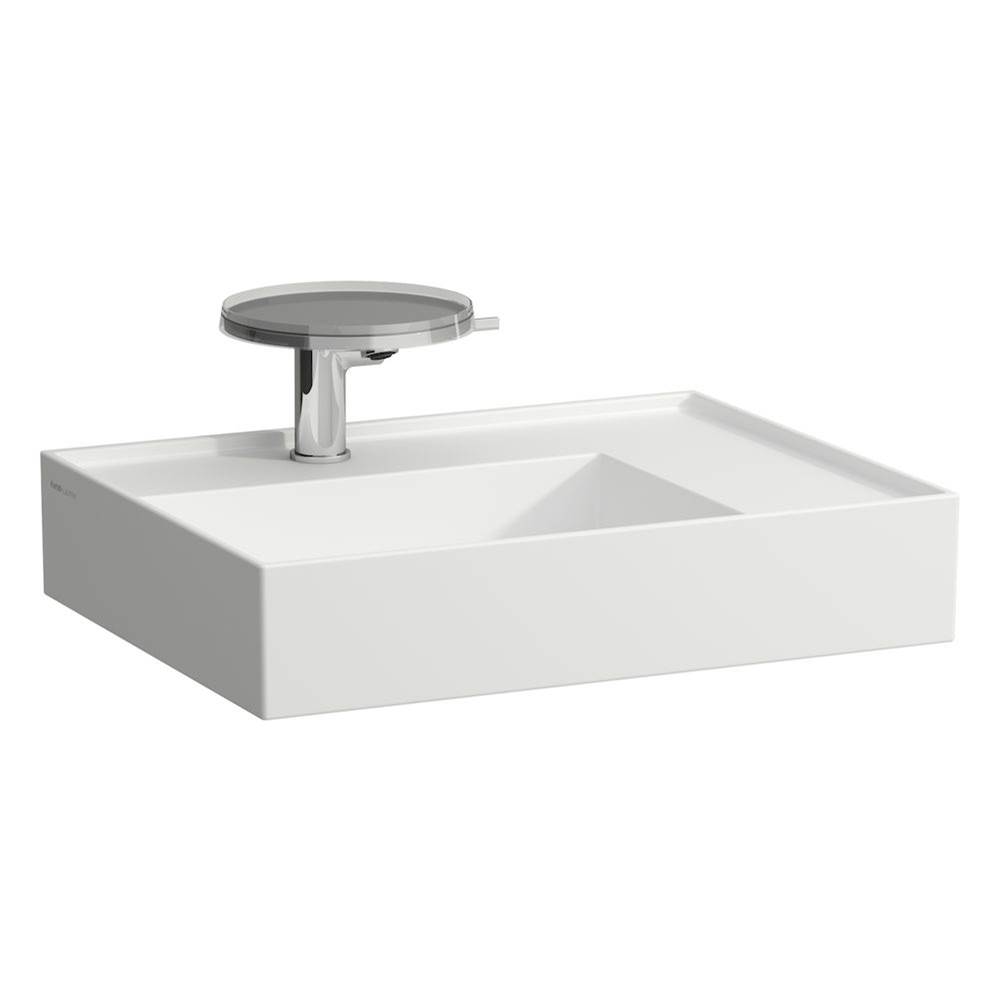 Laufen Washbasin, shelf right, with concealed outlet, w/o overflow, wall mounted