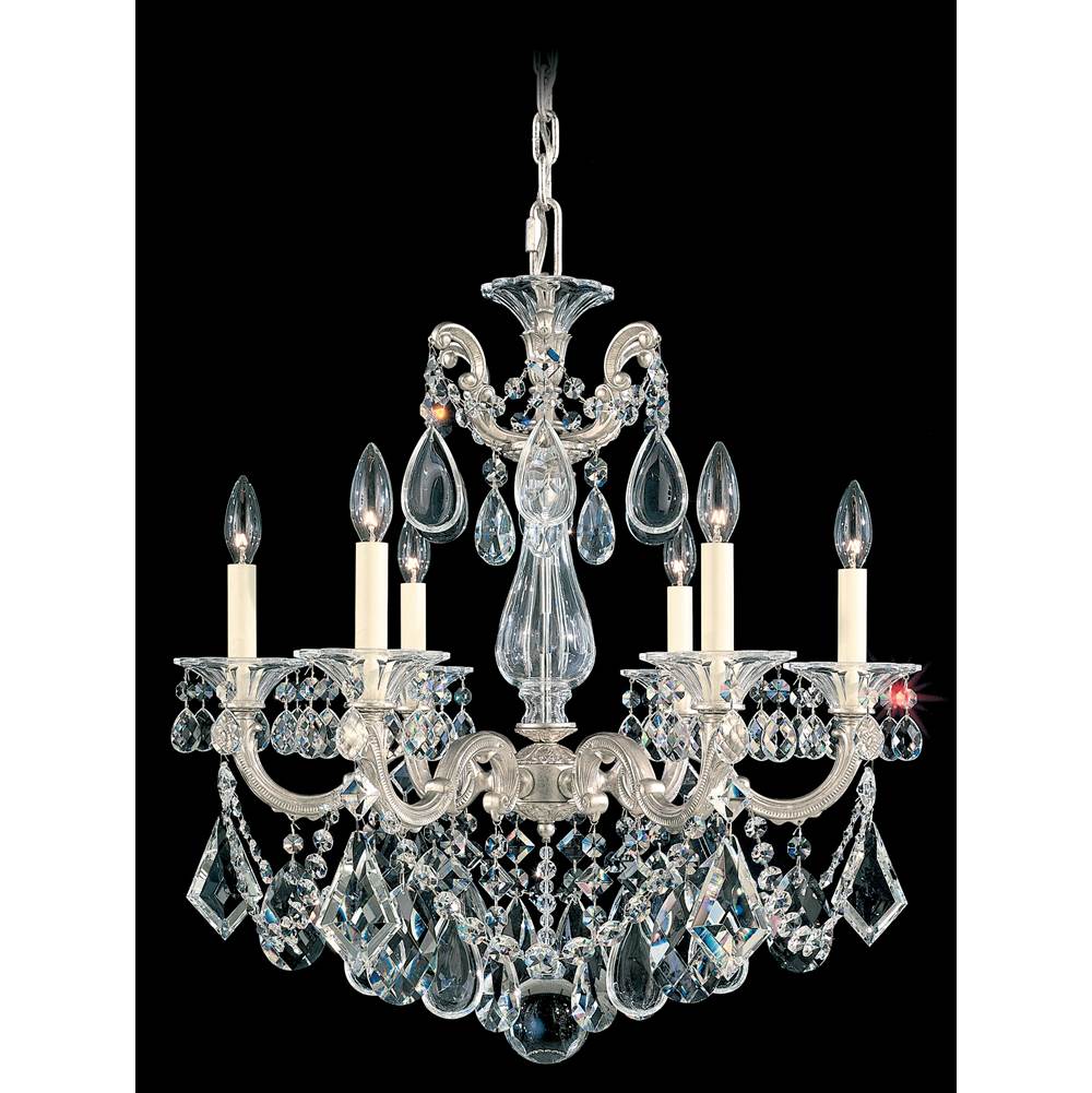 Schonbek La Scala 6 Light 120V Chandelier in French Gold with Clear Radiance Crystal