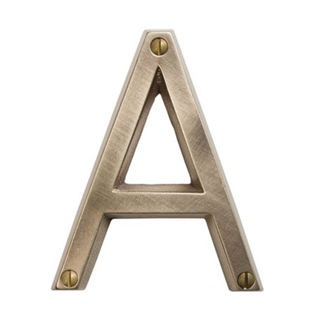 Sun Valley Bronze 4 1/2'' Surface mount house letter A.