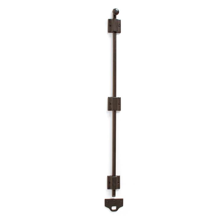 Sun Valley Bronze 30'' Square surface bolt set w/universal strike. Includes 3 guides.