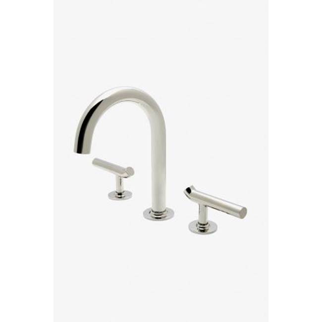 Waterworks COMMERCIAL ONLY Bond Solo Series Gooseneck Lavatory Faucet with Lever Handles in Dark Nickel PVD, 1.2gpm (4.5L/min)