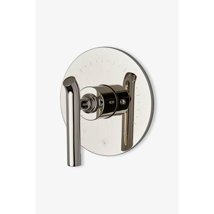 Waterworks COMMERCIAL ONLY Bond Solo Series Round Pressure Balance Control Valve Trim with Lever Handle in Brass