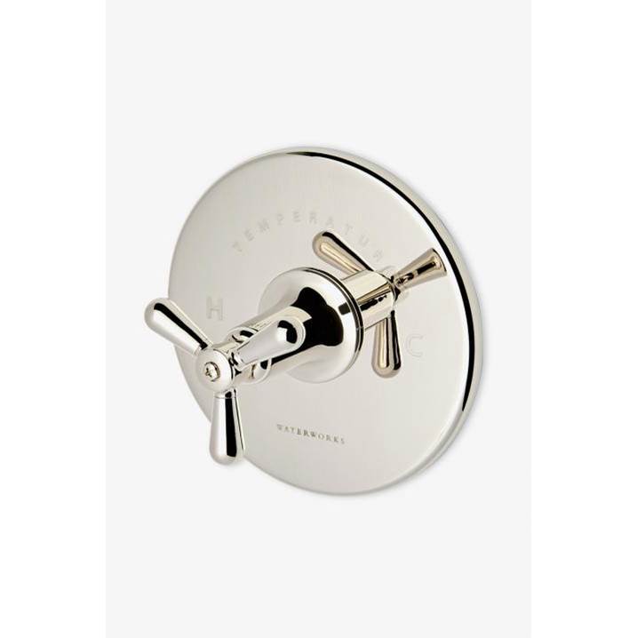 Waterworks COMMERCIAL ONLY Riverun Single Thermostatic Control Valve Trim with Tri-Spoke Handle in Matte Nickel