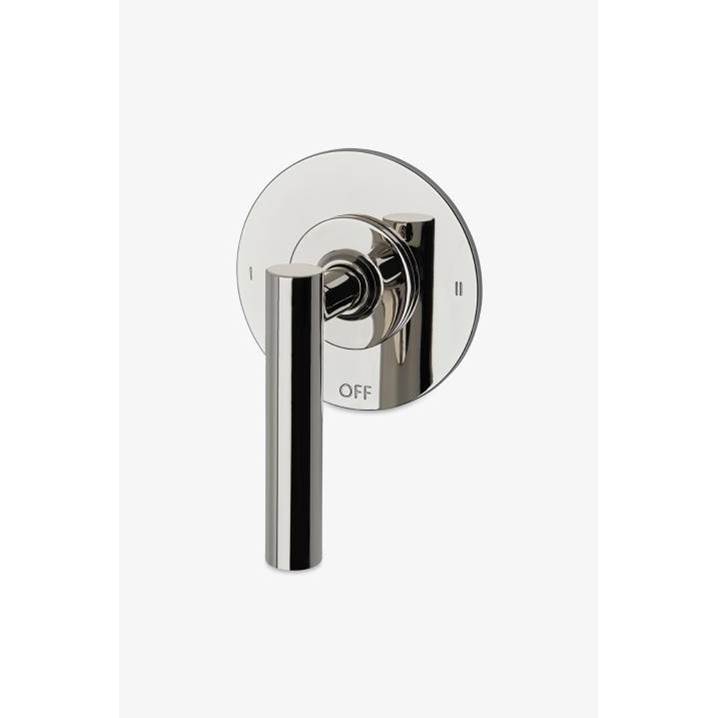 Waterworks Bond Solo Series Two Way Thermostatic Diverter Trim with Roman Numerals and Straight Lever Handle in Gold