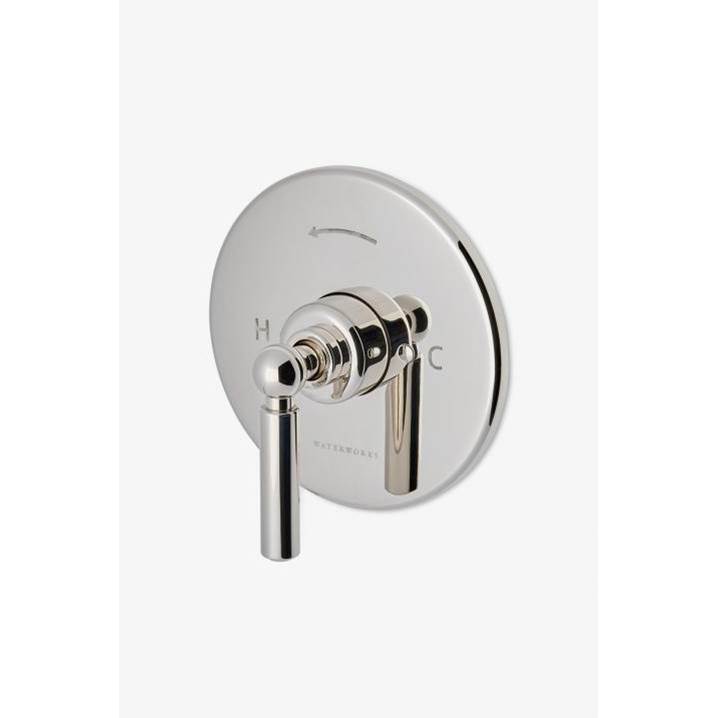 Waterworks Studio COMMERCIAL ONLY Ludlow Volta Pressure Balance Control Valve Trim with Lever Handle in Brass PVD