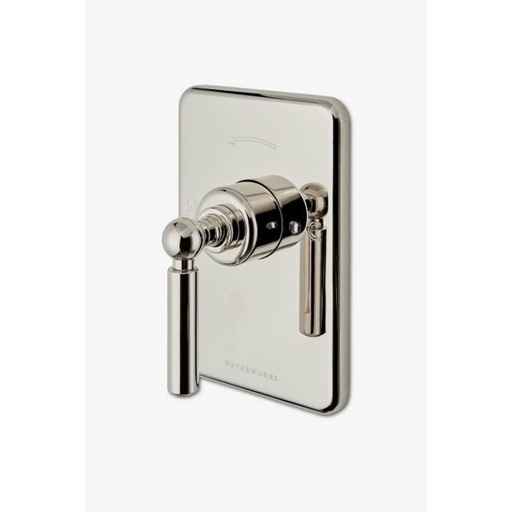 Waterworks Studio COMMERCIAL ONLY Ludlow Pressure Balance Control Valve Trim with Lever Handle in Gold PVD
