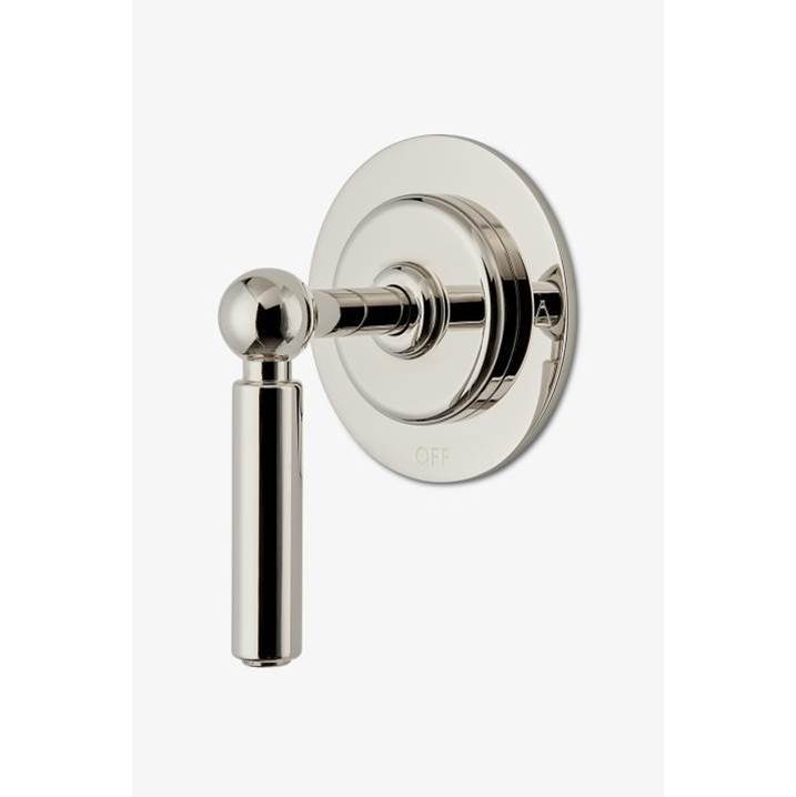 Waterworks Studio COMMERCIAL ONLY Ludlow Two Way Diverter Valve Trim for Thermostatic with Graphics and Lever Handle in Matte Gold PVD